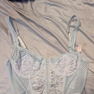 Urban Outfitters Lace Bra in Light Blue